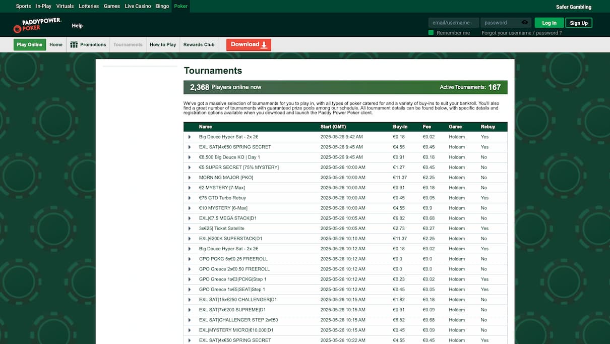 PaddyPower Poker Best Poker Site