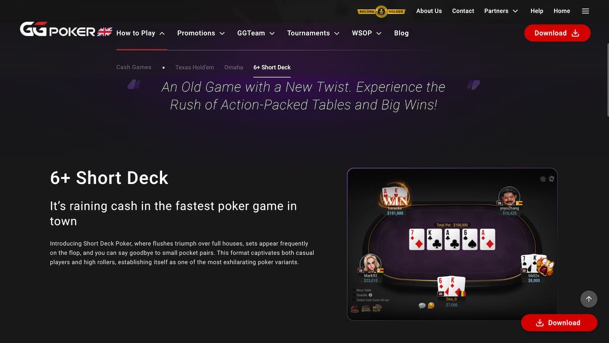 GGPoker 6+ Poker