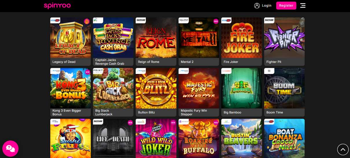 SpinYoo Credit Card Casino