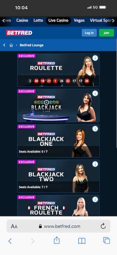 Betfred Mobile Casino App