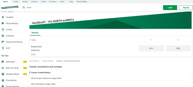 Valorant Betting Sites Paddy Power