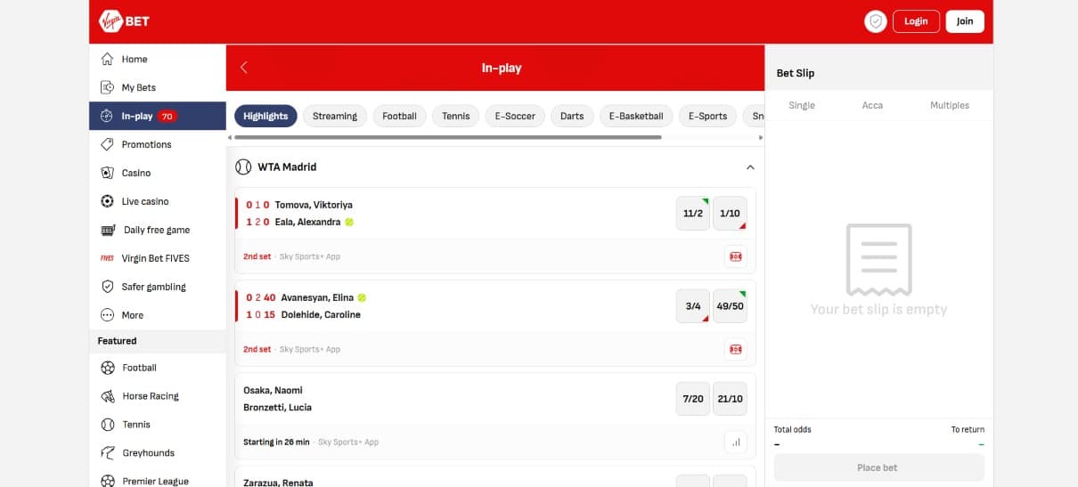 Virgin Bet Bitcoin Betting Sites