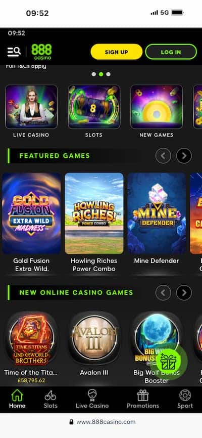 888Casino Mobile Casino App