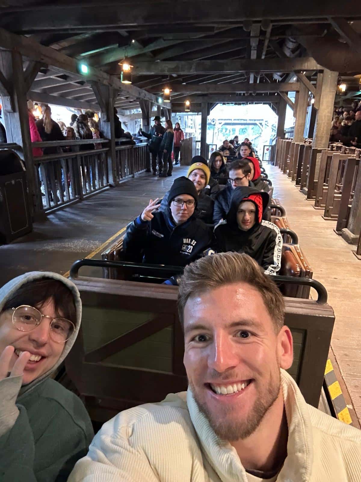 Kieran Holmes-Darby and Caedrel with Los Ratones at DisneyLand