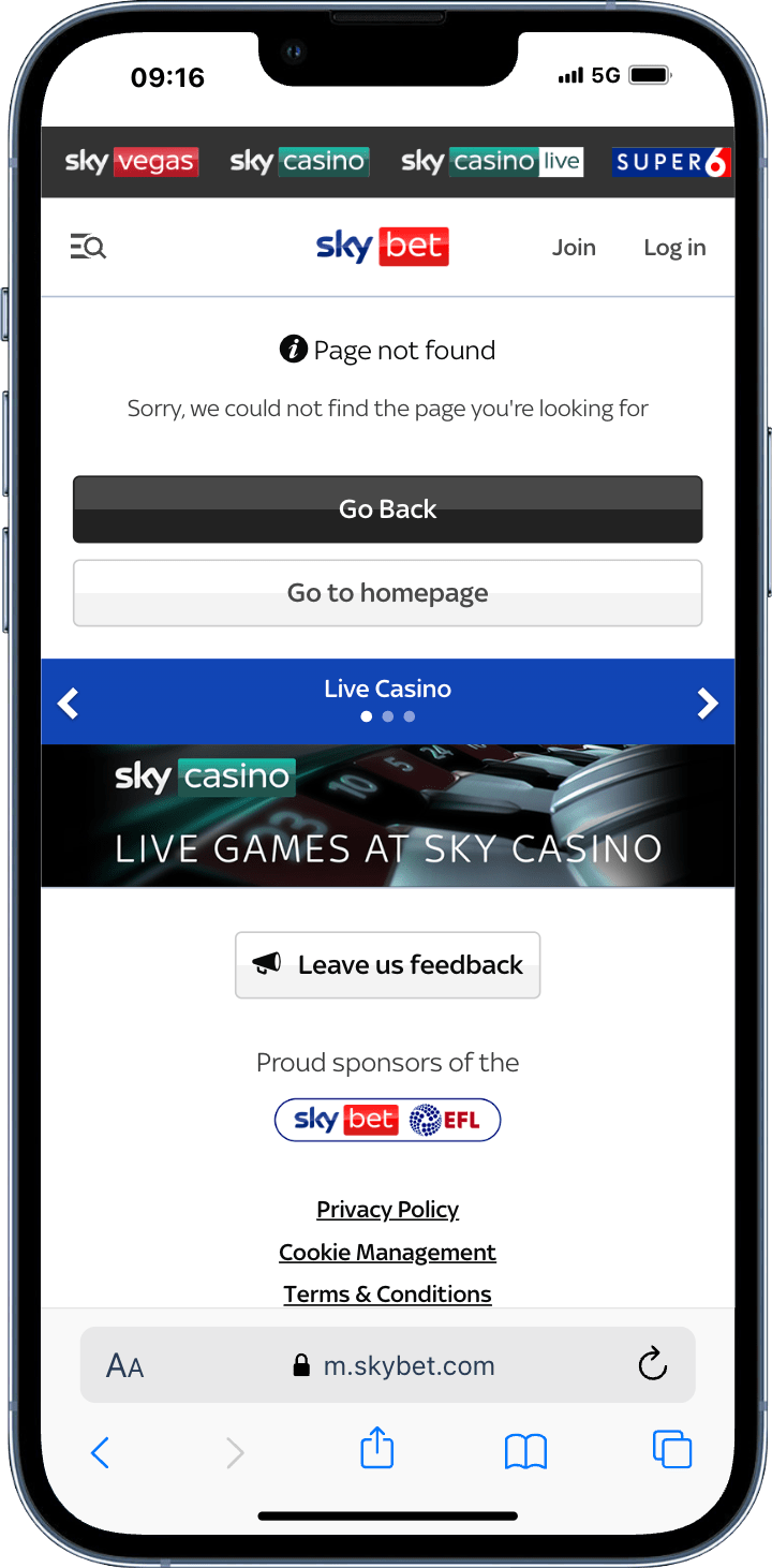 SkyBet Mobile App