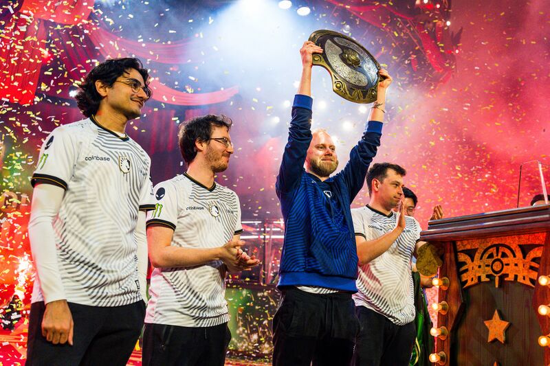 Team Liquid winning Dota 2 The International 2024