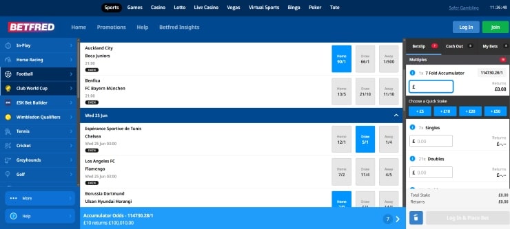 Accumulator Bets on Betfred