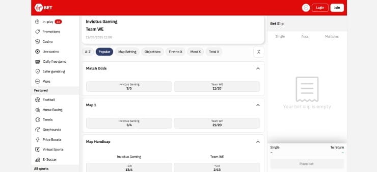 League of Legends Betting Sites Virgin Bet