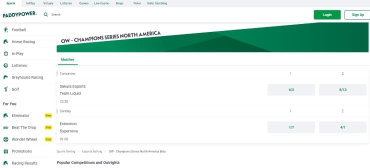 Overwatch Betting Paddy Power