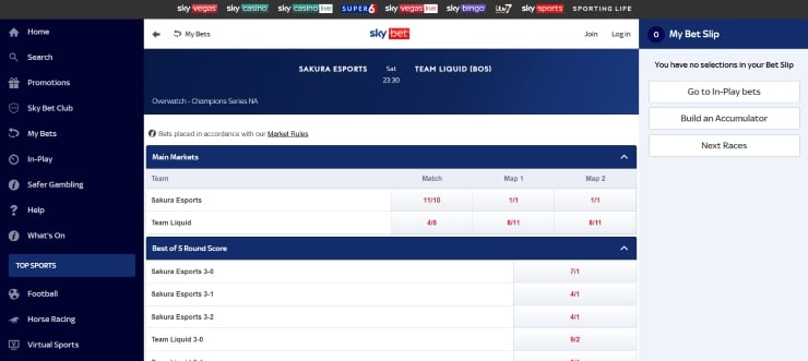 Overwatch Betting Sky Bet