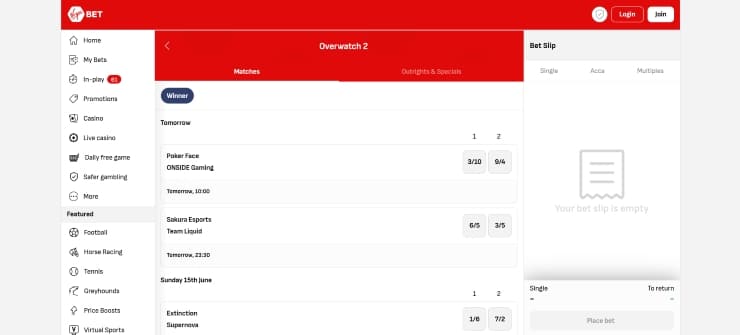 Overwatch Betting Virgin Bet
