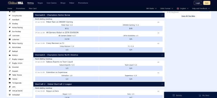 Overwatch Betting William Hill