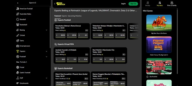 Rocket League Betting Parimatch