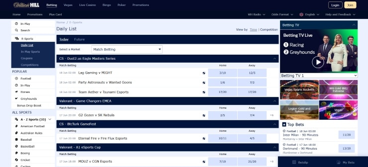 Rocket League Betting William Hill