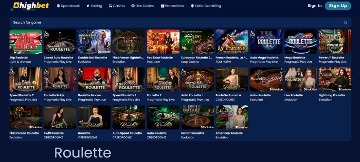 Roulette Not on Gamstop Highbet