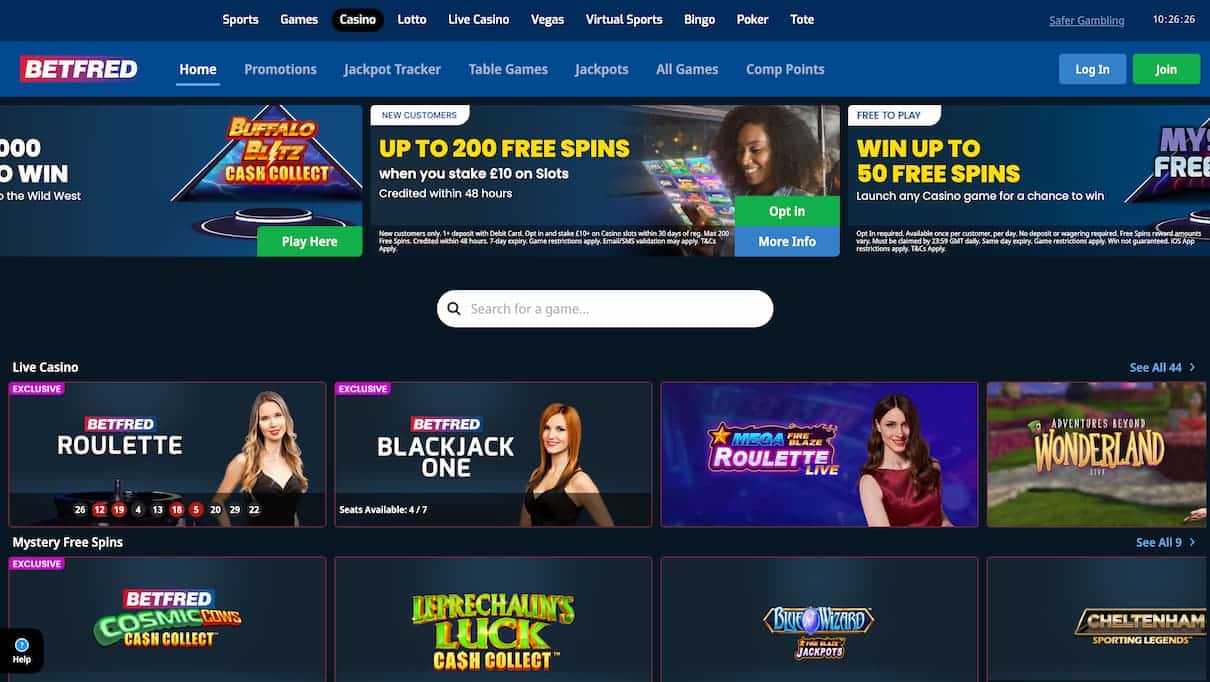 Betfred Safe Casino Site