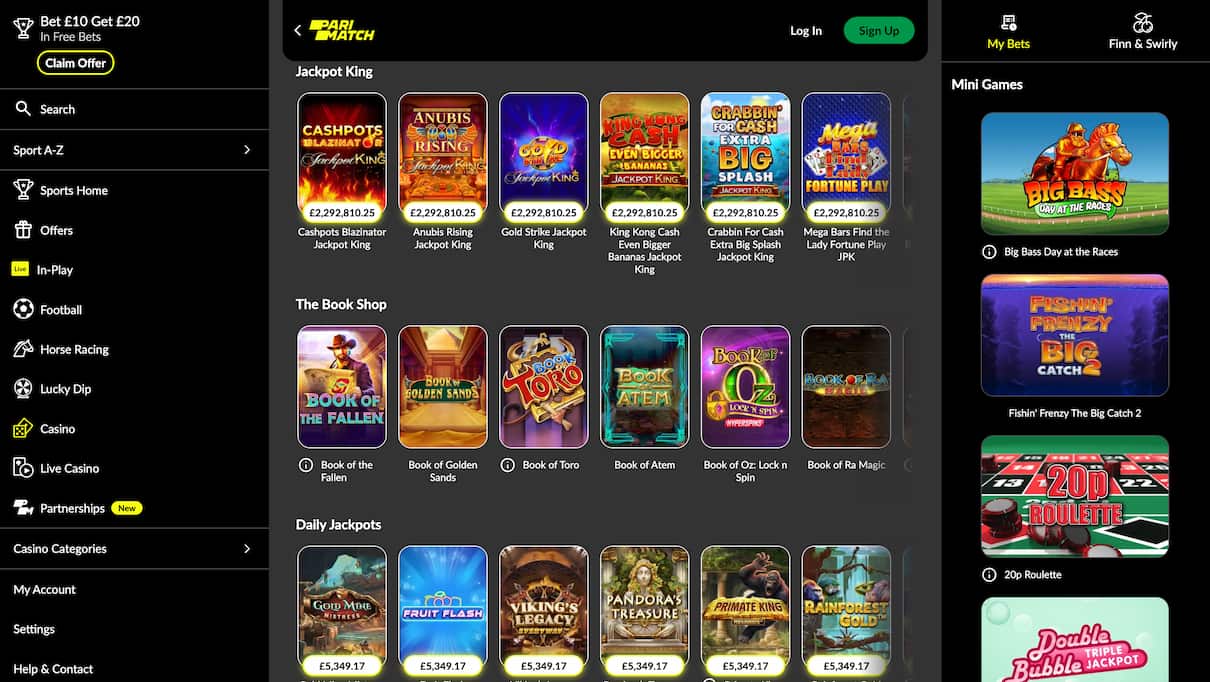 Parimatch Pay By Phone Casino