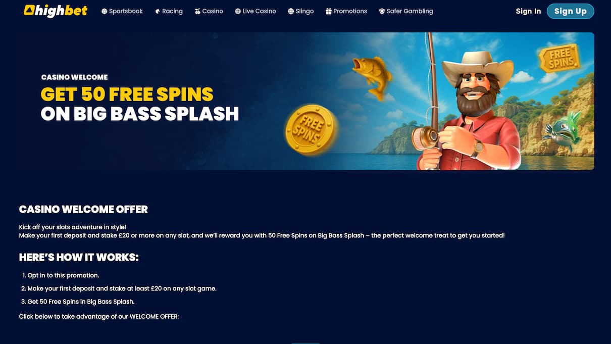 Highbet Free Spins No Wagering Bonus