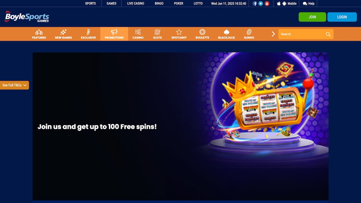 BoyleSports Free Spins No Wagering Bonus