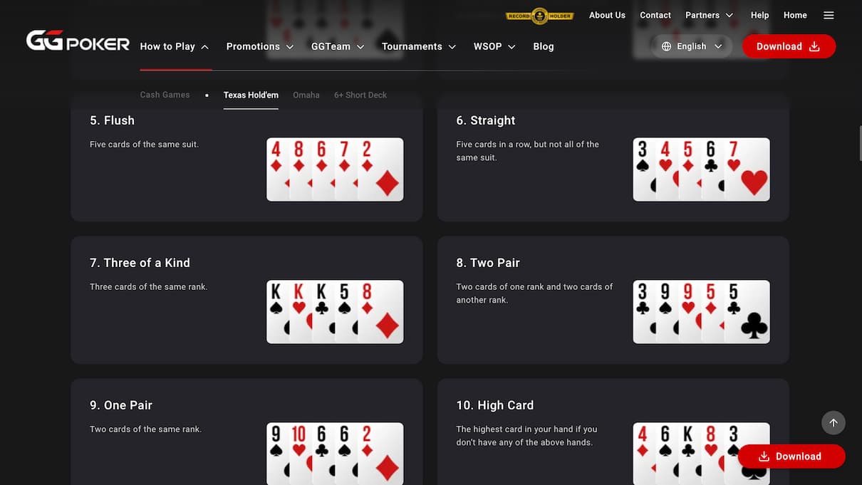 Texas Hold'em Three of a Kind