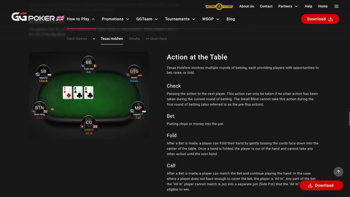 GGPoker Player Position