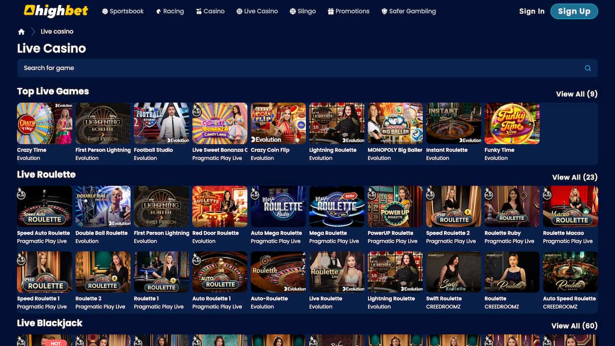 Highbet Curacao Casino