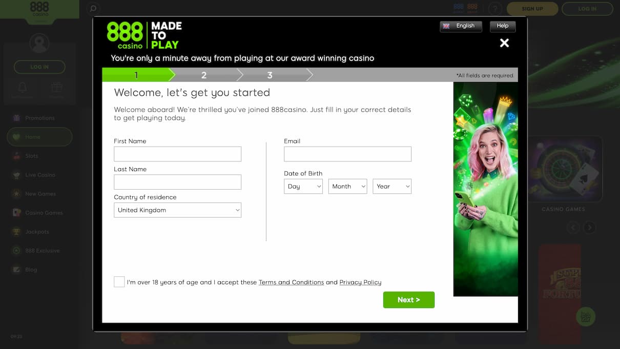 888Casino Customer KYC