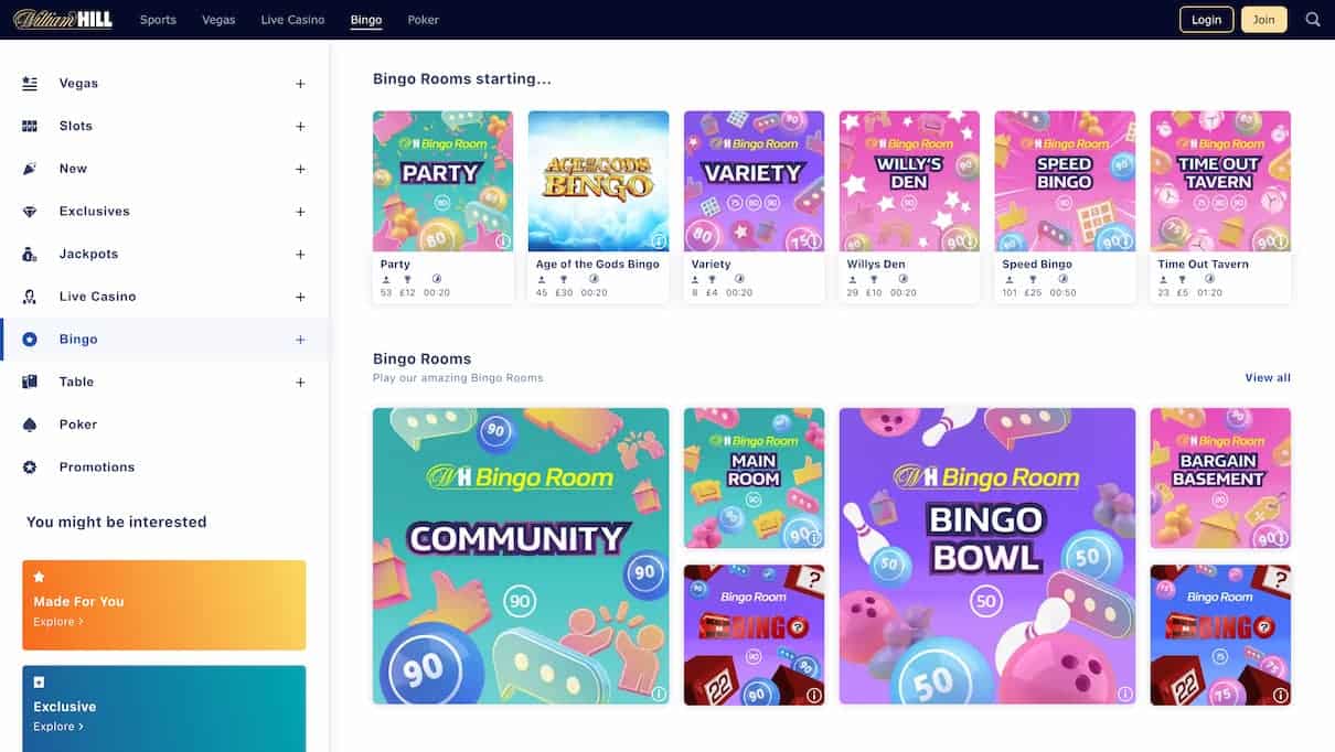 William Hill Bingo Not on Gamstop