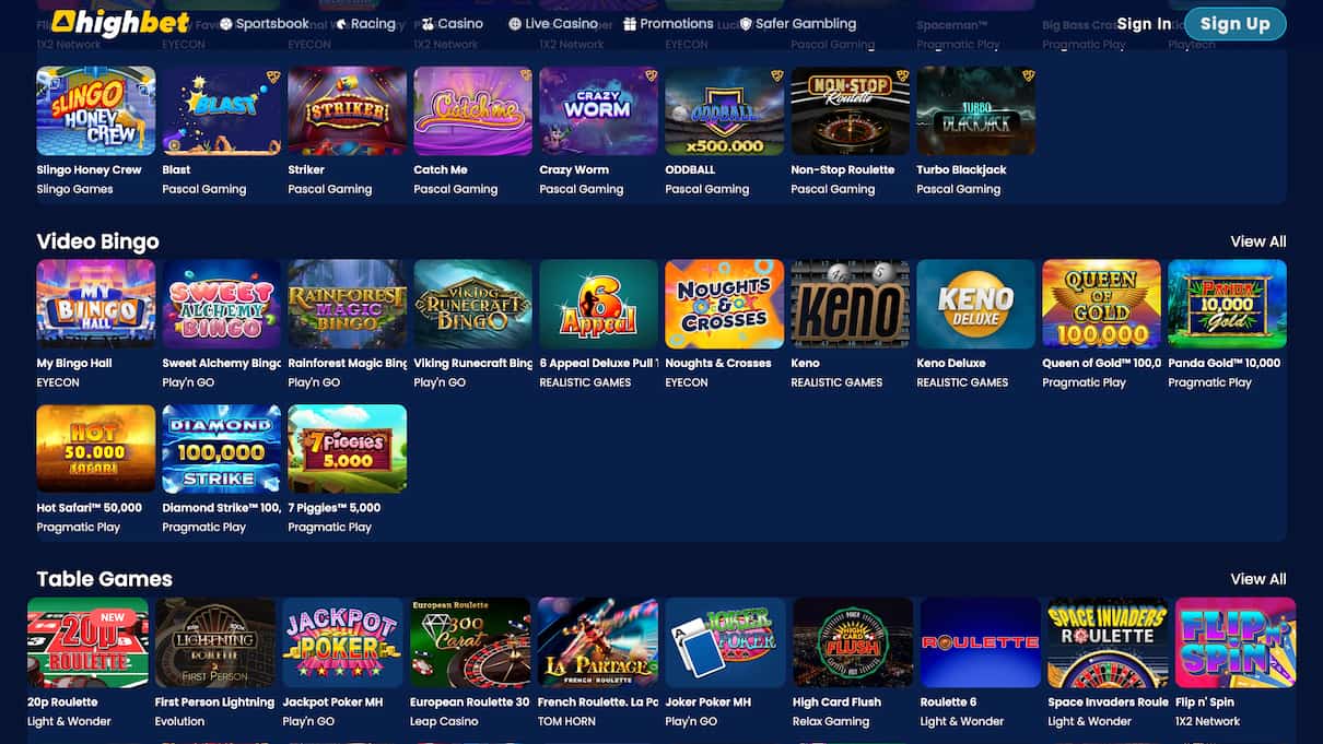 Highbet Bingo Not on Gamstop