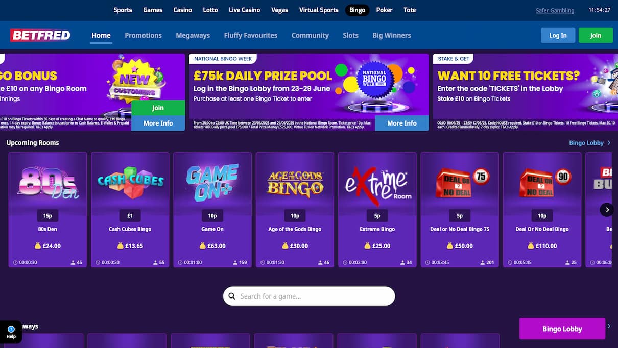 Betfred Bingo Not on Gamstop
