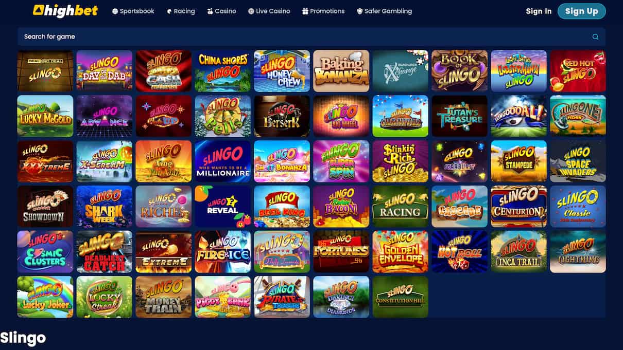 Highbet Slingo Not on Gamstop