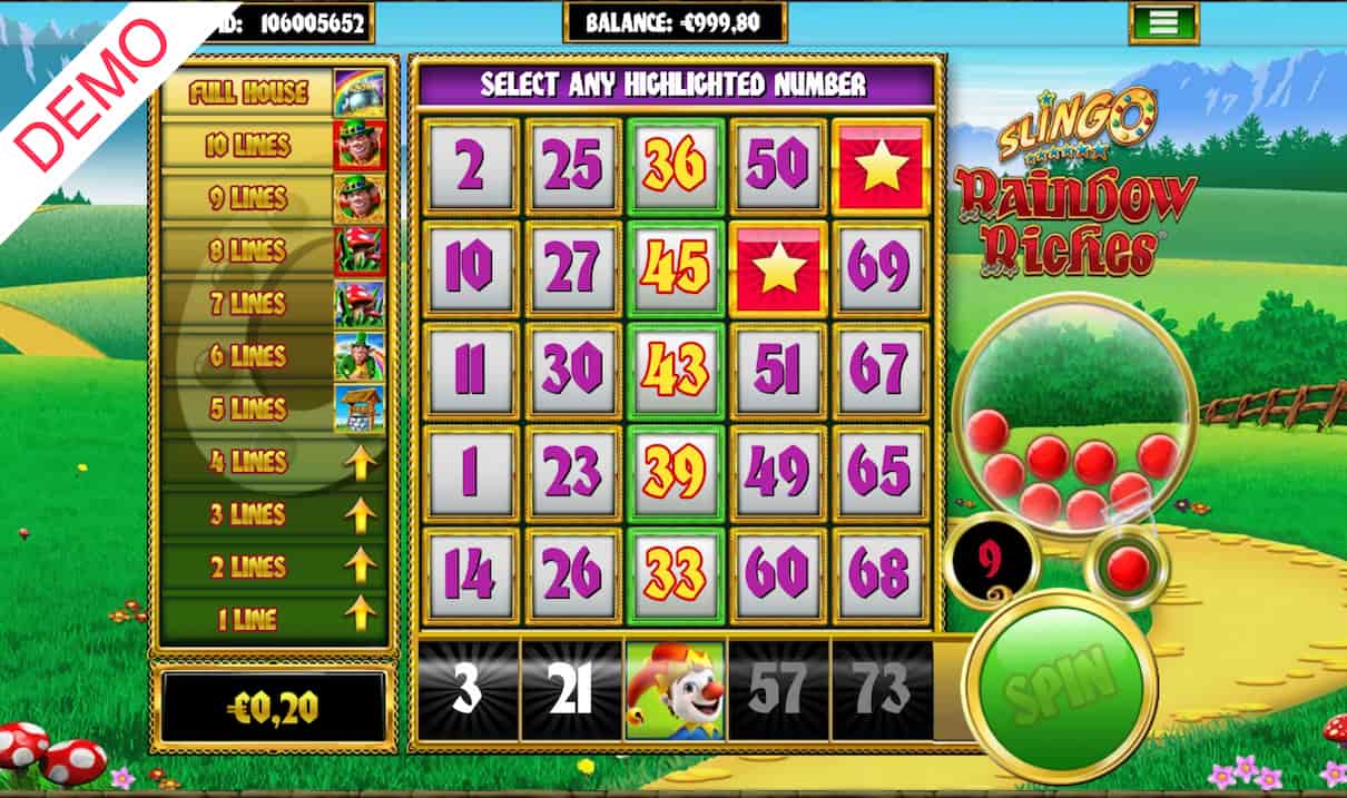 Slingo Rainbow Riches