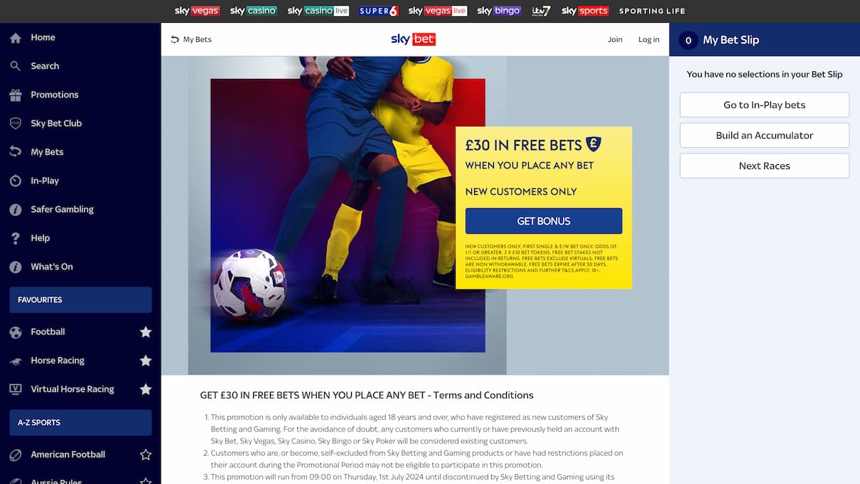 SkyBet Sports Welcome Bonus