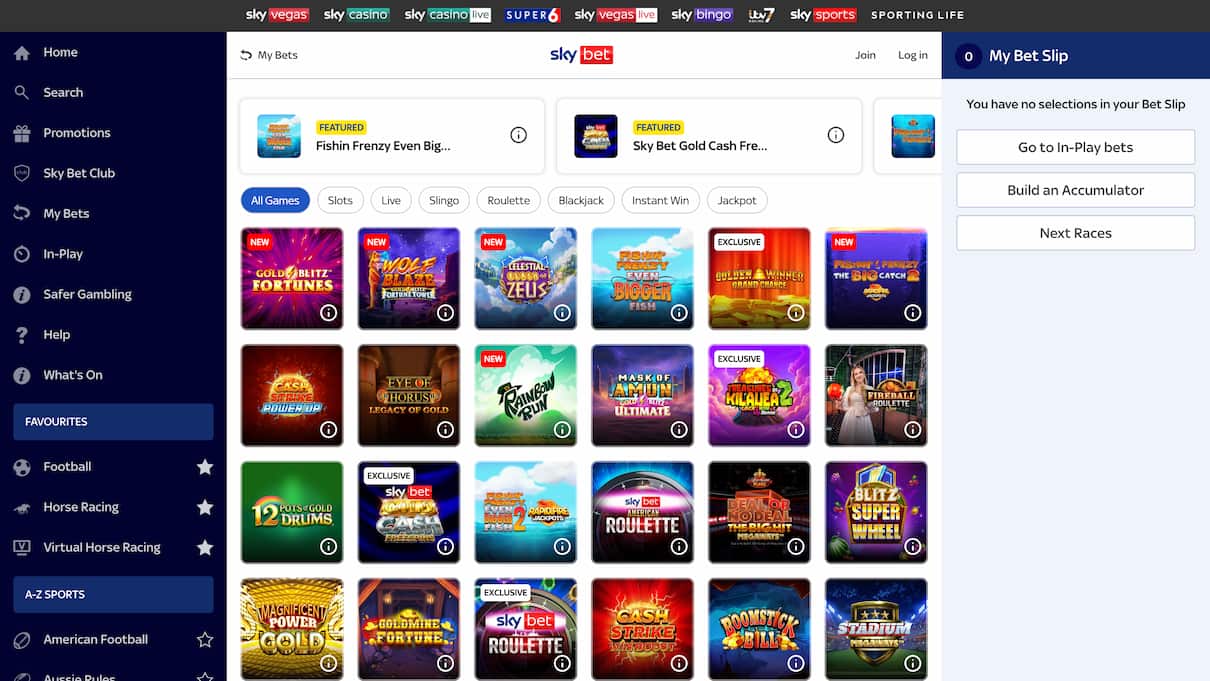 SkyBet Casino Review
