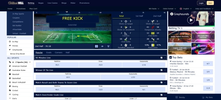 William Hill Cash Out Live Markets