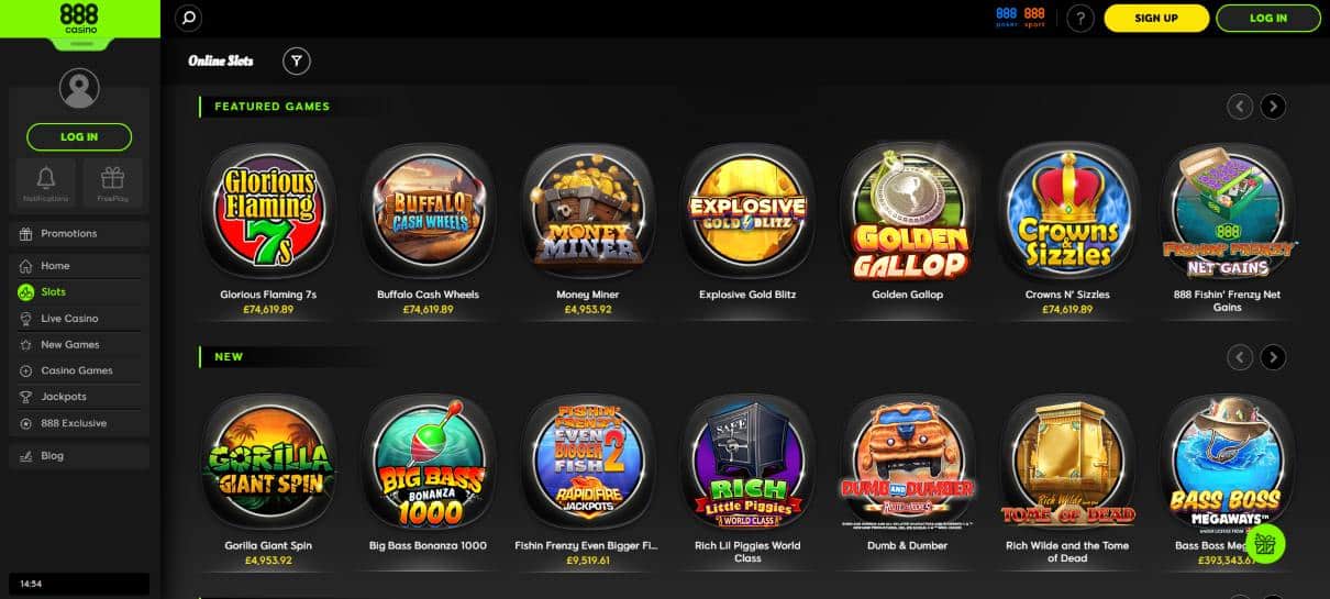 888Casino Slots Games