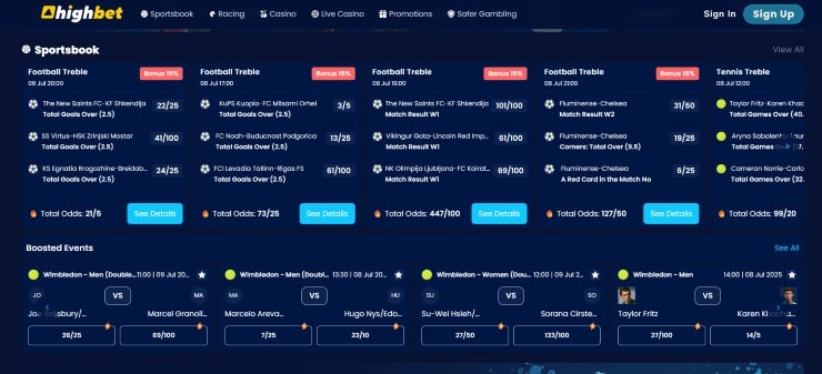 Acca Boosts and Odds Boosts at Highbet