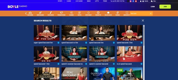 BoyleSport - Baccarat Casino