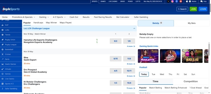 Esports Betting Sites BoyleSports