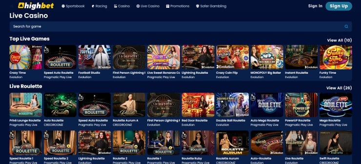 Highbet - Best Solana Casinos