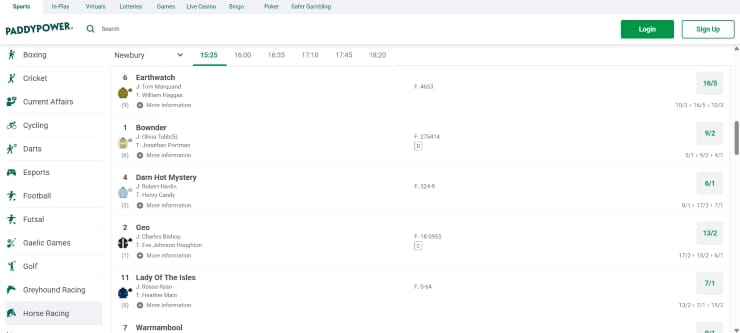 Horse Racing Betting Race Cards