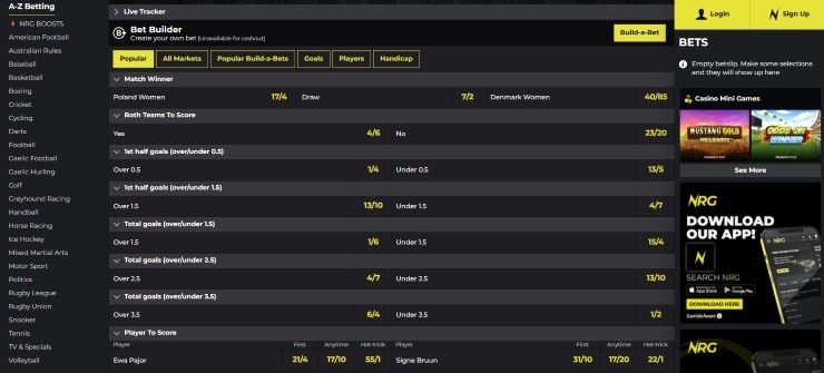 NRG Bet Builder