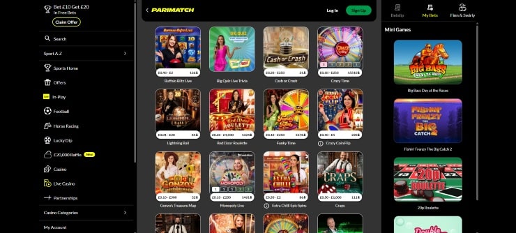Parimatch - Crazy Time Casinos