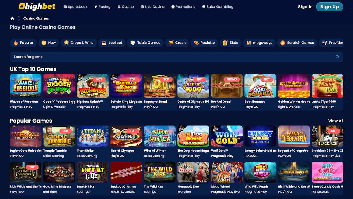 Highbet Amex Casino