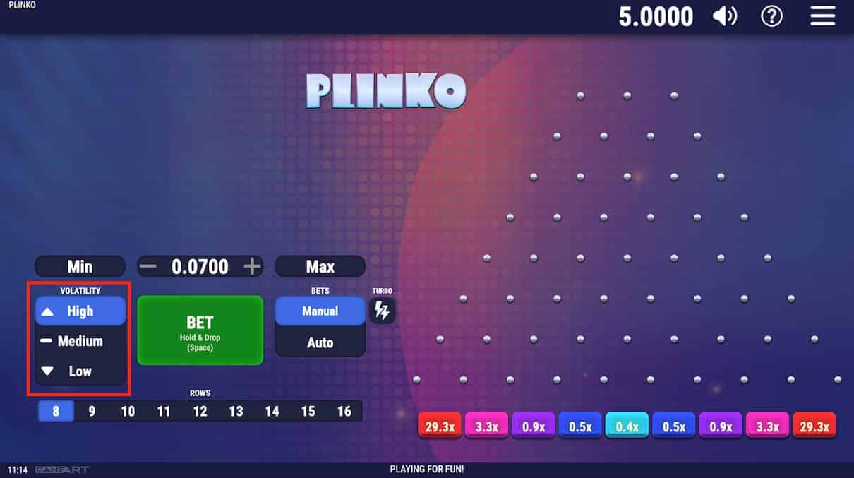 Play Plinko Game with Real Money Step 1
