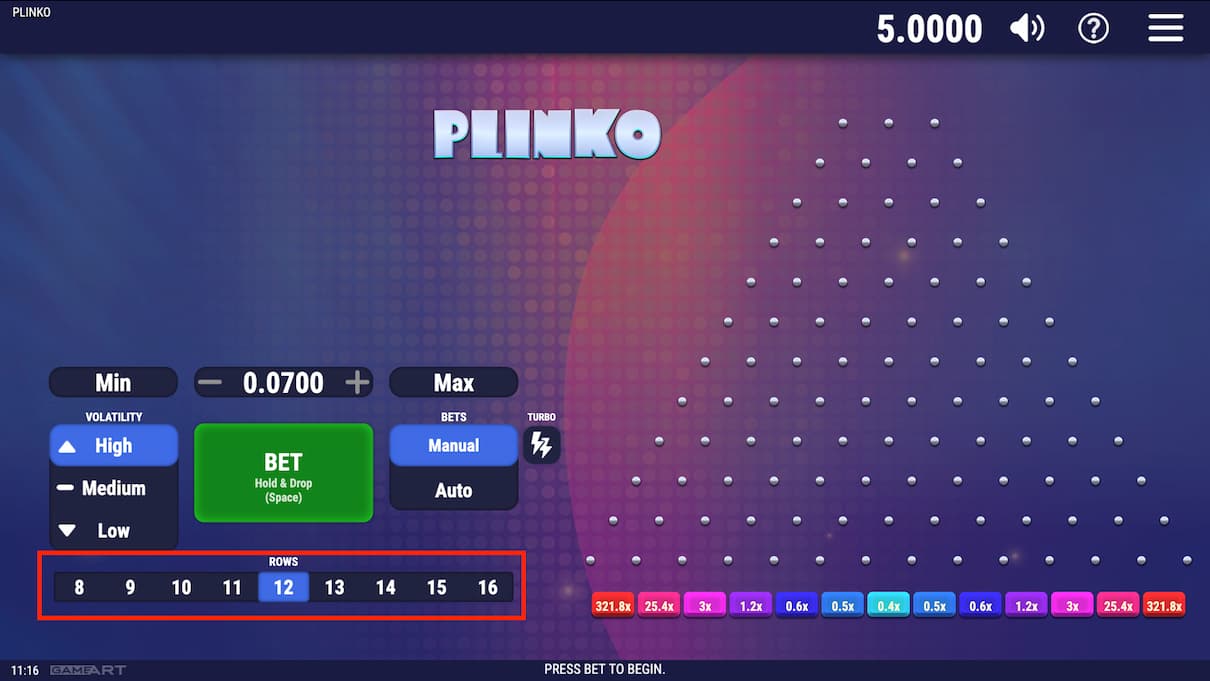 Play Plinko Game with Real Money Step 3