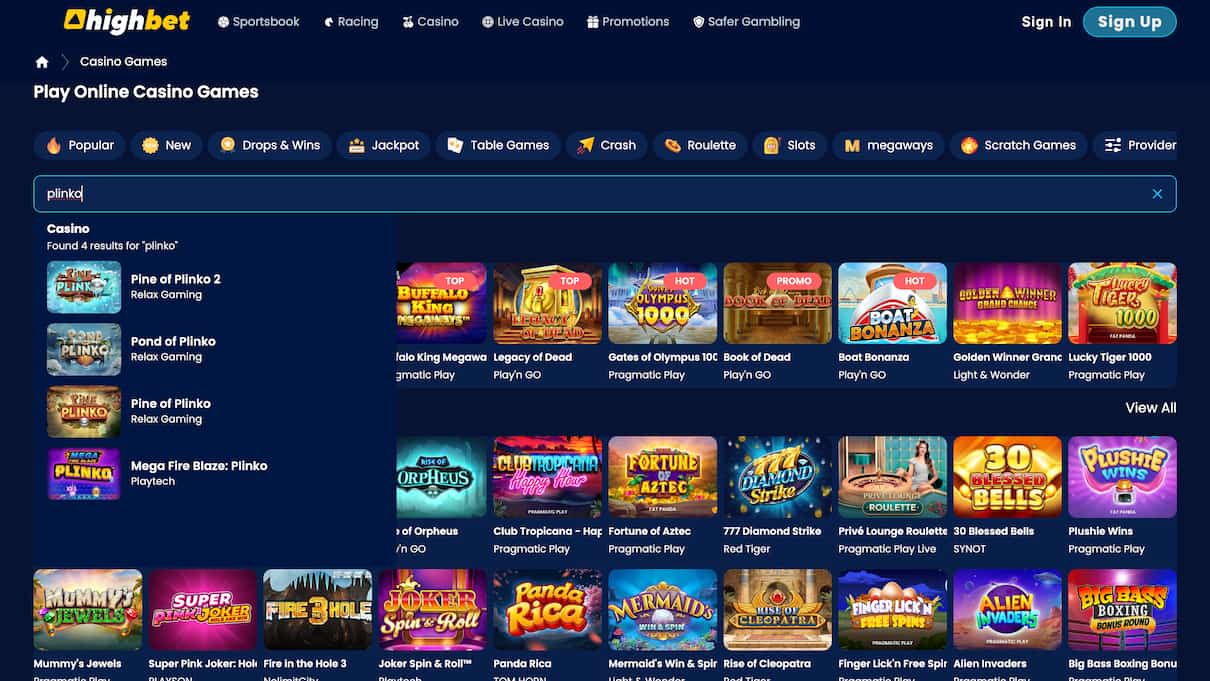 Highbet Plinko Casino