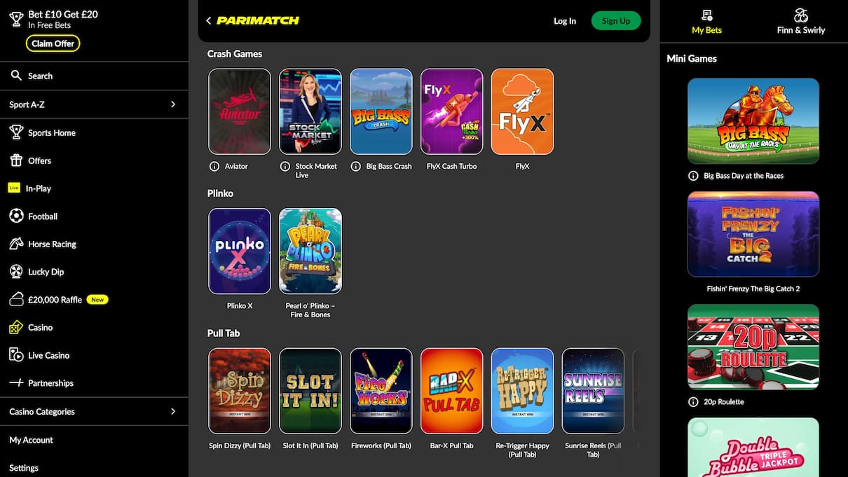 Parimatch Plinko Casino