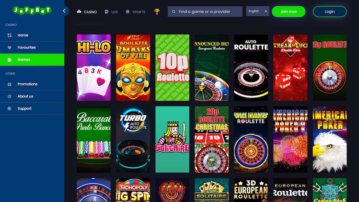 JeffBet Table Games