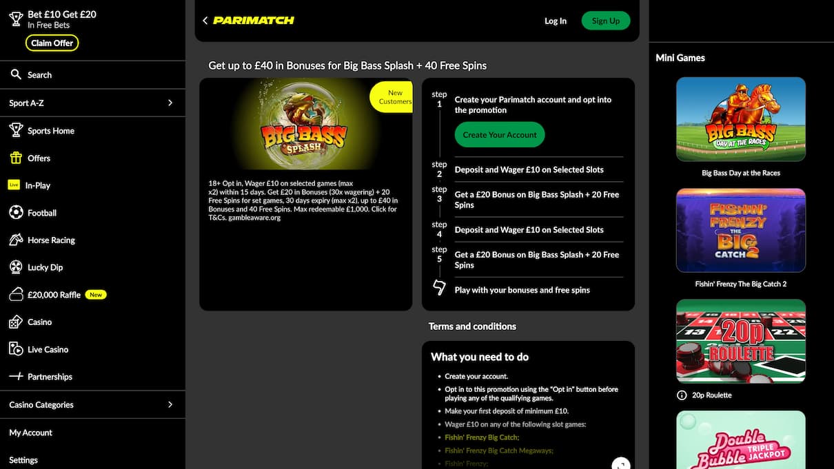 Parimatch Casino Welcome Bonus
